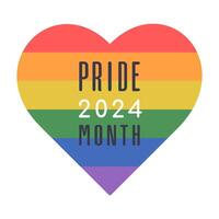 Lgbt pride month. Lgbt community, flag, rainbow, heart, emblem, parade. Human rights concept. flat illustration for poster, flyer, card, banner vector