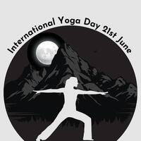 internacional yoga día 21 junio vector