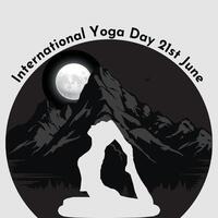 internacional yoga día 21 junio vector