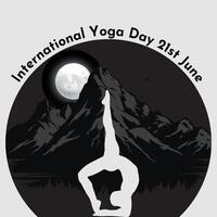 internacional yoga día 21 junio vector