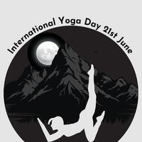 International yoga day 21st June vector