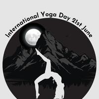 internacional yoga día 21 junio vector