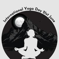 International yoga day 21st June vector