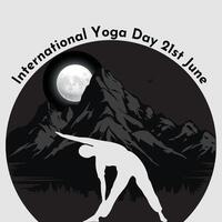 internacional yoga día 21 junio vector