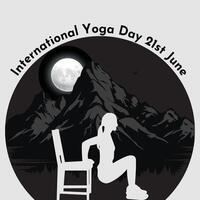 internacional yoga día 21 junio vector