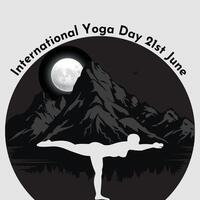 internacional yoga día 21 junio vector