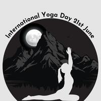 internacional yoga día 21 junio vector