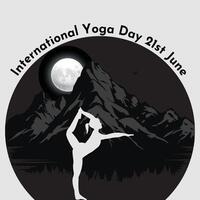 internacional yoga día 21 junio vector