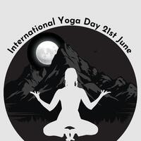 International yoga day 21st June vector