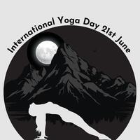 internacional yoga día 21 junio vector