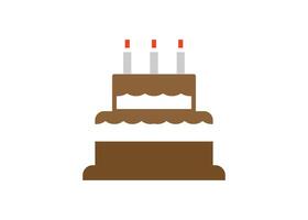 Birthday cake icon design template isolated illustration vector