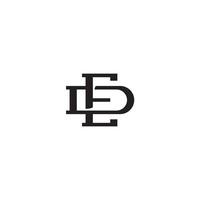 Letter ED or DE logo or icon design vector