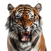 arg tiger på isolerat transparent bakgrund png