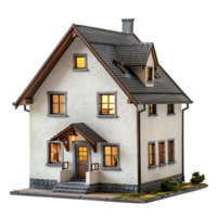 Duplex house on isolated transparent background png