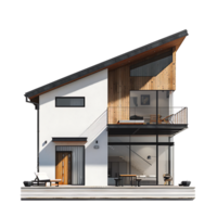 Duplex house on isolated transparent background png