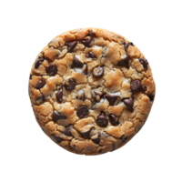 chocolate chips on cookie on transparent Background png