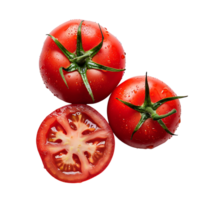 Tomato fruit on isolated transparent background png