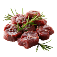Meat in its raw state on isolated transparent background png