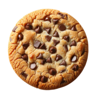 chocolate chips on cookie on transparent Background png