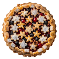 Linzer torte on isolated transparent background png