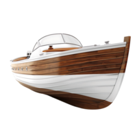 3d boat on isolated transparent background png
