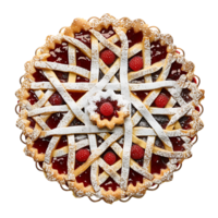 Linzer torte on isolated transparent background png