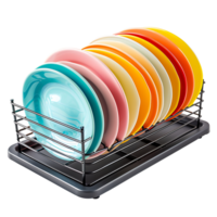 Dish rack on isolated transparent background png
