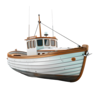 3d boat on isolated transparent background png