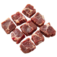 Meat in its raw state on isolated transparent background png