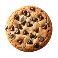 chocolate chips on cookie on transparent Background png