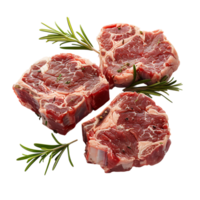 Meat in its raw state on isolated transparent background png