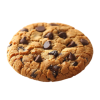 chocolate chips on cookie on transparent Background png