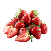 fraise sur fond transparent png