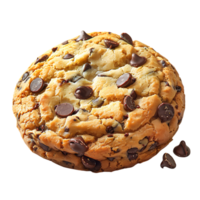 chocolate chips on cookie on transparent Background png