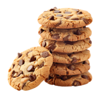 Cookies placed in column on isolated transparent background png