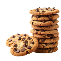 Cookies placed in column on isolated transparent background png