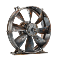 Metal exhaust fan on isolated transparent background png