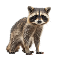 Waschbär Sitzung auf isoliert transparent Hintergrund png