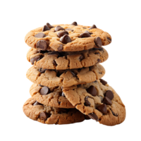 Cookies placed in column on isolated transparent background png