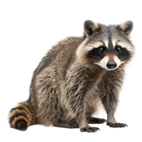 Waschbär Sitzung auf isoliert transparent Hintergrund png