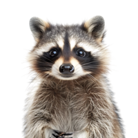 raccoon sitting on isolated transparent background png