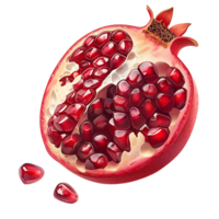 Pomegranate on transparent Background png