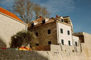 Amazing view of Dubrovnik old town in a sunny day. Travel destination in Croatia. photo