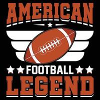 American Football Quotes T shirt Design, American Football Typography Art, American Football Illustration, Sports Shirt Design vector