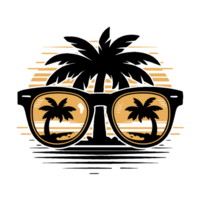 summer sunglasses white palm tree png