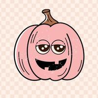 cara de calabaza de halloween vector