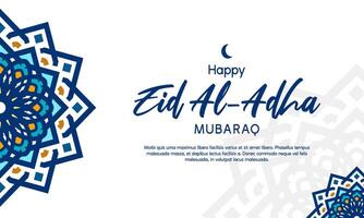 happy eid adha mubarak social media template design vector