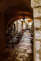 increíble ver de Dubrovnik antiguo ciudad, Croacia. verano soleado día. foto