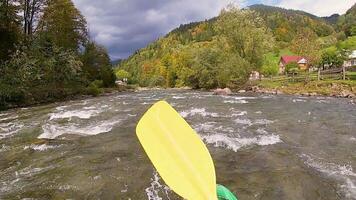 Rafting on a mountain river video