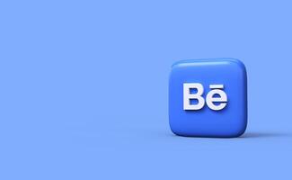 Behance icon logo 3d render photo